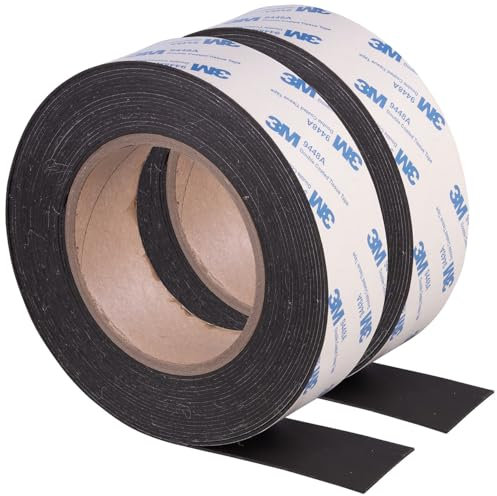 AGT Metallband magnetisch: 2er-Set selbstklebende Metallbänder für Magnethaftung,6m x 35mm, zusch (Eisenbänder selbstklebend, Stahlbänder)