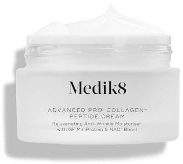 Medik8 Advanced Pro-Collagen+ Peptide Cream - Rejuvenating Anti-Wrinkle Moisturiser With Growth Factor MiniProtein & NAD+ Longevity Booster - 50ml