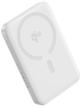 Baseus MagSafe Powerbank 10 000 mAh, certifié Qi2, Recharge sans Fil Ultra-Rapide 15 W, Recharge par câble PD 22,5 W, Batterie Externe Portable pour iPhone 16/15/14/13/12, Blanc
