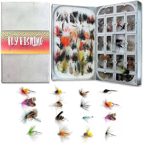 ZTMHRG 2025 Fly Fishing Advent Calendar, Fishing Advent Calendar med 24 dagars Lures and Hooks, Nedräkning till jul för män, sportfiskare och fiskeälskare
