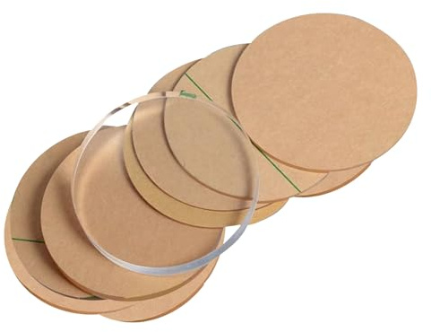 Plaque circulaire en acrylique transparent, Plaques acryliques rondes de 2 cm diamètre, lot 10, épaisseur 1 à mm(Thickness:5mm)
