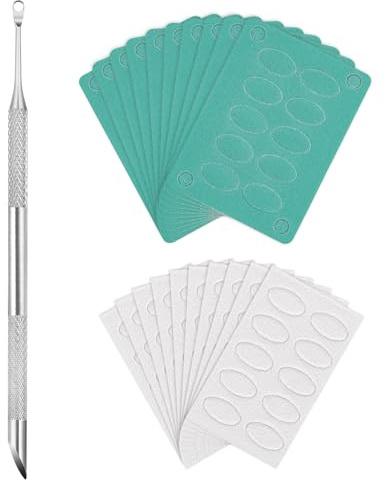 Spingi Cuticole Include 20 Fogli Di Carta Vetrata Doppia Testa in Acciaio Inox Spingi Cuticole Professionale per Manicure E Pedicure