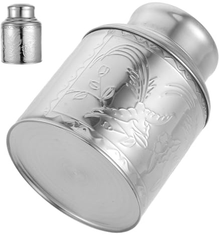 MOLUCKFU Boîte à Thé Scellée en Acier Inoxydable 150G Récipient Hermétique pour Sachets de Thé Boîte Décorative Conserve Fraîcheur Aliments Usage Maison et Magasin
