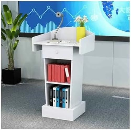 AFLEPCBRQ Modern Church Pulpit - Premium Floor Standing Podium, Multi-Functional Lectern for Classrooms & Events, Versatile Wood Design, Ideal for Presentations