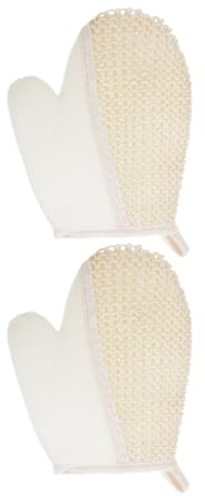 PENIKOKO 2pcs Exfoliating Gloves for Shower and Spa, Soft and Comfortable Cloth Bath Mitts for Adults and Kids, for Body Washing and Skin Exfoliation