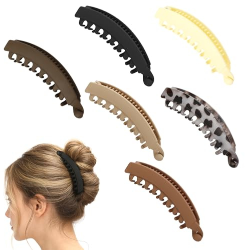 6 Piezas Pinzas Para El Pelo Plátano,Peines Grandes Vintage De Plátano,Vintage Accesorios Pelo Mujer Para Mujeres