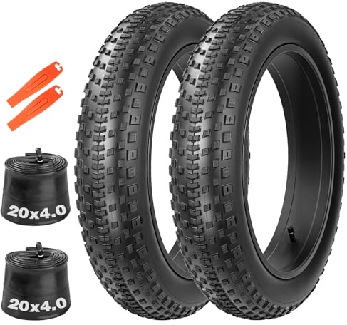 GRELiving 20x4.0（98-406） E-Bike Reifen | 20x4.0 Zoll, E-Bike-geeignet, verstärkte Karkasse, gute Traktion, passend für Fatbike & MTB, inkl. 2 Reifenheber
