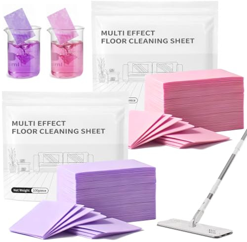 Lot De 200 Pastilles Nettoyantes Sol Multi Surfaces Soluble (Violets+Roses)