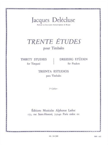 Trente Etudes pour Timbales - Volume 3