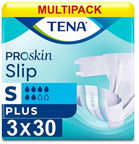 Multipack 3 x TENA Slip Plus, Größe S (1730 ml), 30 Stück, Inkontinenzschutz