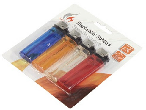 5 accendini usa e getta (colori assortiti)