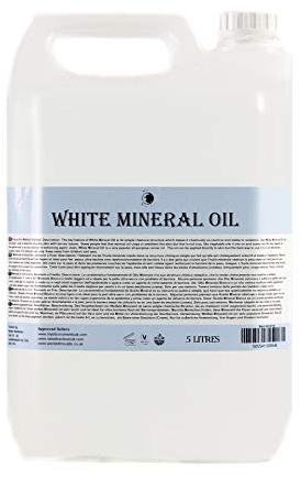 Mystic Moments| White Mineral Carrier Oil 5 Litres | Paraffinum Liquidum | Lightweight Moisturising Skin Oil | Smooth Protective Barrier & Long-Lasting Hydration | Massage & Cosmetic Base