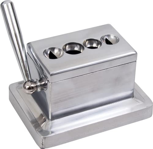 The Big Easy Tobacco Accessories Quad Table Cutter-9305, Chrome