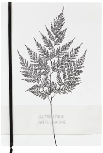 Räder Trauerkarte Letterpress Aufrichtige Anteilnahme mit Farn