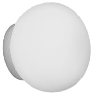 Top Light LAMPADA DA MURO VETRO DI FORMA SFERICA SCHIACCIATA 1092/A - Applique - Bianco - Diametro=18 Cm Larghezza=16 Cm