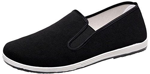 DADAWEN Kung-Fu Martial Arts Tai-Chi Shoes with Soft Cushion Layers Sew by Hand , Black (C), 5 UK
