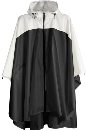 ANYOO Impermeabile Poncho Mantella Pioggia Donna Leggero e Portatile Impermeabile con Cappuccio, Ideale per Campeggio all'aperto Escursionismo Sopravvivenza