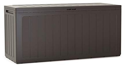 rg-vertrieb Gartenbox Auflagenbox 280L Truhe Box Gartentruhe Boarde Kissenbox Gartenkasten (Umbra)