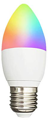 Benexamrt Tuya Zigbee 3.0 Smart Kerzenlampe E26 / E27 5W LED Glühbirne RGBW Dimmbare Lampe Smart Life Alexa Google Home Smartthings (1 Packung)
