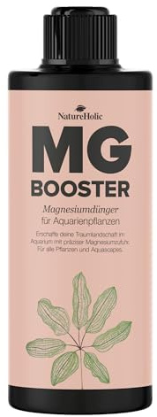 NatureHolic - Mg Booster - flüssiger Magnesium Aquariumdünger I Flüssigdünger für Aquarien I Magnesiumdünger I für strahlende Blattfarben I wichtig für gesunde Blätter I 250 ml