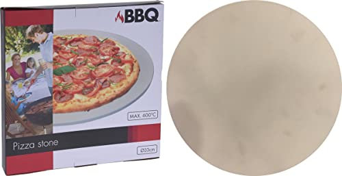 MaxxGarden Pierre à Pizza pour la Cuisson - Plaque Ronde en Pierre à Pizza pour Le Four du Gril du Barbecue - Cuire Servir Pizza, Pain - ⌀33