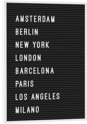 artboxONE Poster mit weißem Rahmen 18x13 cm Städte Letterboard Städte Welt - Bild letterboard Berlin Blackboard