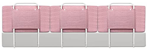 YUENFONG Bettgitter Bettschutzgitter Kinder, Rausfallschutz für Baby, 5-Loch Höhenverstellbar Kinderbettgitter, Bett Seitenschutz(150cm, Kirschpulver)