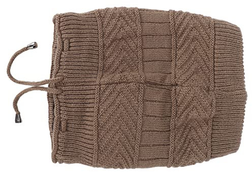Yuehuamech 2-in-1-USB-beheizte Beanie-Mütze mit kreisförmigem Loop-Schal, gestrickt, warm, Totenkopf-Heizkappe, Halsmanschette, Halstücher, Nackenwärmer für Männer, Frauen, drinnen und draußen