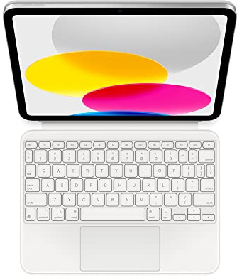 Apple Magic Keyboard Folio: iPad Keyboard and case for iPad (A16 and 10th Generation), Detachable Two-Piece Design that attaches magnetically, Built-in trackpad, US English – White