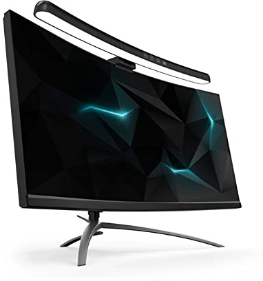 Lampada per Monitor del Computer,Barra Luminosa per Monitor con Schermo Curvo per la Cura degli Occhi,Oscuramento Touch,Nessun Riflesso dello Schermo,Lampada per Computer LED USB C