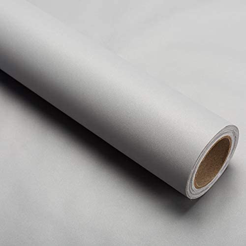 40cm x 300cm Peel and Stick Wallpaper Grey Self Adhesive Wallpaper Sticky Back Plastic Vinyl Removable Paper Decorative for Living Room Bedroom Wall Table Thick Sticky Paper