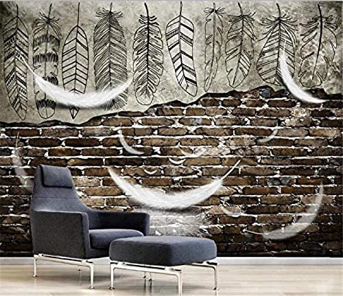 Mural de papel tapiz 3D grande Decoración de plumas modernas Mural de papel tapiz de fondo Decoración Fotomural Sala De Estar Pared Pintado Papel Tapiz No Tejido-430cm×300cm