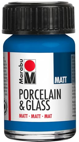 Marabu Pintura para porcelana y vidrio, 15 ml, genciana mate