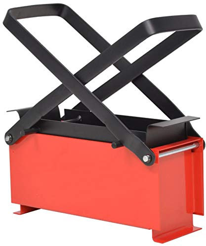 Homgoday Paper Log Briquette Maker Steel 34x14x14 cm Black and Red