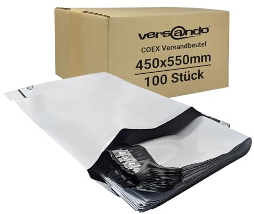 versando Folien Versandbeutel Versandtaschen blickdicht Folie Plastik | selbstklebend 45 x55 cm - 100 Stück
