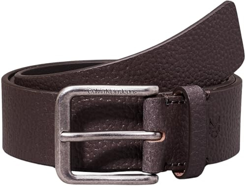 Calvin Klein Herren Gürtel Classic Casual Belt aus Leder, Braun (Bitter Brown), 115 cm