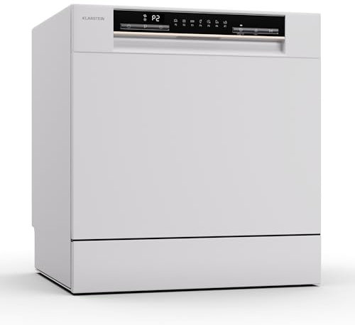 Klarstein Lavastoviglie 8 Coperti, Libera Installazione Silenziosa con 6 Programmi di Lavaggio