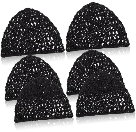 LIFKOME Haarnetz aus Polyester mit Netzdesign, Schwarz, Elastisch