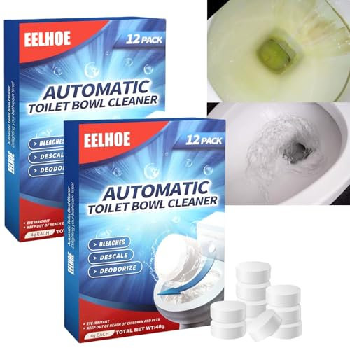 12PCS Toilet Cleaner,Toilet Bowl Cleaner,Toilet Descaler Heavy Duty,Toilet Limescale Remover,To/ilet Cleaning Active Tablets,Deep Cleaning T/oilet Fresheners