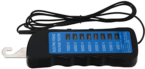 Elektrozauntester Spannungsprüfer 600-7000V mit 8 Neonlichtern robuster ABS-Kunststoff für Landwirtschaft Viehhaltung Pferdeweiden Haustiergehege wasserdichtes Design leicht und