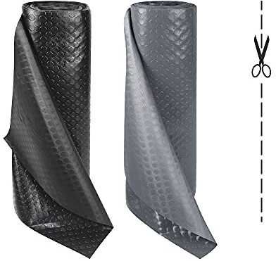 OLIVO.shop | WORK Couvre-sols en caoutchouc amortissant. Tapis en PVC antidérapant isolant et antichoc pour comptoir de bar, restaurant. Bolloné ou Grecato, différentes tailles (bollo gris, 150 x 200