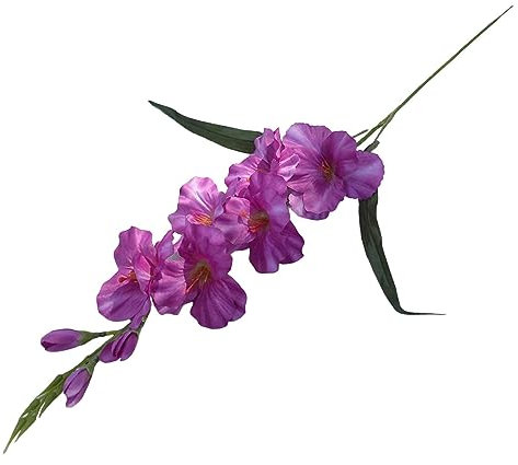 rockible Künstliche Gladiolen Blume, Künstliche Blume, Geschenk, Vasenfüller, DIY, Lebendige Hochzeit, Gladiolen Blume für Festival, Bauernhaus, Gartendekorati, lila Rot