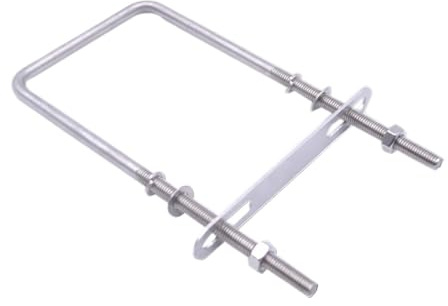 Pernos en U, sujetadores de pernos en U, tornillo en forma de U extendido de acero inoxidable 304/abrazadera cuadrada M6M8M10(1set M8x70x190)