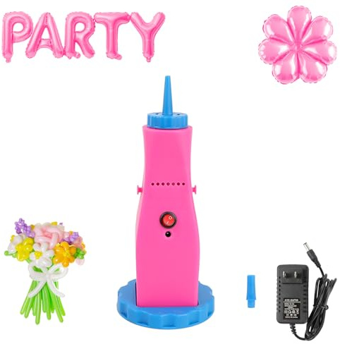Kusamue Balloon Pump Electric Air Pump for Long Balloon Inflator Blower Machine for Birthday Party Celebration Balloons Decorations for Foil Twisty Animal Balloons globos (Red)