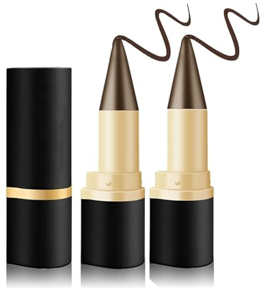 2 Pezzi Eyeliner Pen Gel Nero,Matita Occhi Resistente All'acqua,Matita Occhi Nera Waterproof,Eyeliner Ad Asciugatura Rapida,Eyeliners Ultra definizione Liquido a Lunga Durata(Marrone)