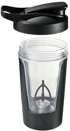 Botella mezcladora recargable USB - Copa de mezcla automática eléctrica | 400 ml de proteína portátil Shaker para atletas con asa de transporte, gimnasio y fitness | Taza de mezcla