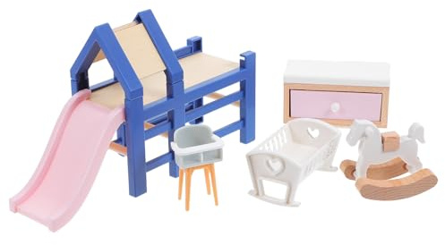 Amosfun Lit Garçon Fille Toboggan et Tabouret pour Jeu de Rôle Décoration de Chambre Garçon Fille Couleurs
