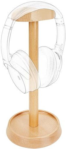 Geekria Holz-Kopfhörerständer für Over-Ear Kopfhörer, Gaming-Headset-Halter, Schreibtisch-Display-Hänger mit Ablage, kompatibel mit Sennheiser, Bose, Beats, Razer, HyperX, Sony (Buche)