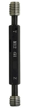 Calibro a tampone filettato Calibro a spina filettata da 1 pezzo, calibro passa/non passa a doppia estremità, utensile manuale, calibro metrico, calibro for viti interne di precisione 6H(M12X1.5)
