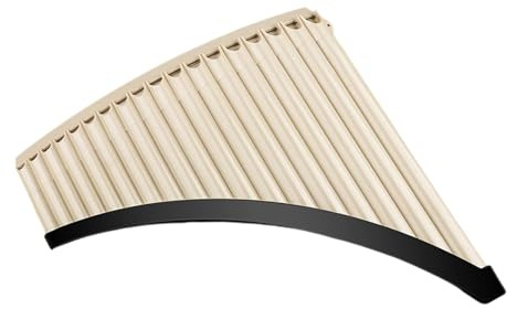 Panflöte Für Erwachsene Bambus Panflöte 18 Pfeifen C Tonart Gebogene Pfeife Anfänger Professionelles Spielinstrument(18 beige)